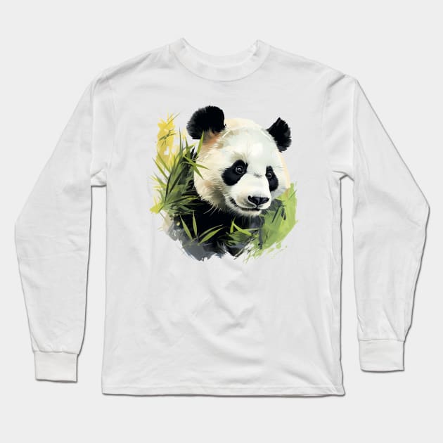 panda Long Sleeve T-Shirt by piratesnow